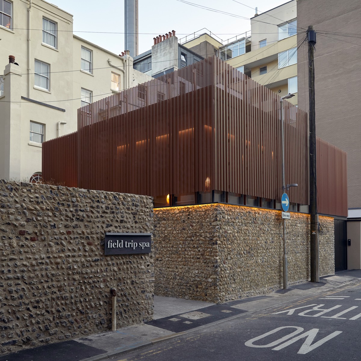 spa viewed from street